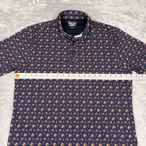 Straight Down Golf Polo Performance Beer Mug Print Mens Large Short Sleeve - Picture 12 of 13